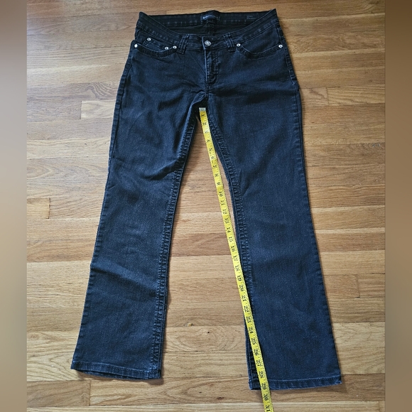 Lee Platinum Label Barely Bootcut Midrise Black Jeans Women's Size 10 Short - Picture 12 of 16